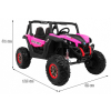 Buggy SuperStar dla dzieci Różowy + Napęd 4x4 + Pilot + Bagażnik + MP3 LED + Blokada drzwi